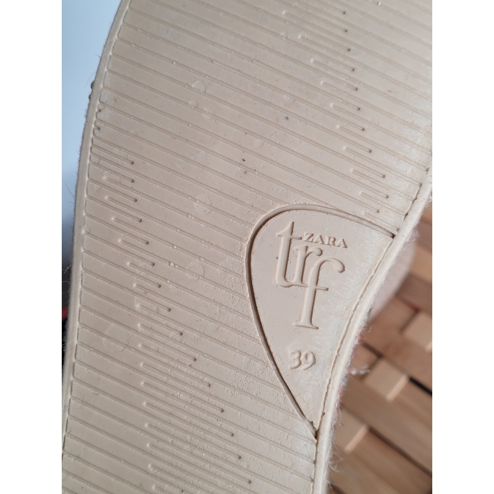 Zara Tropical Flower Leaf Platform Flat - Picture 7 of 8